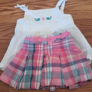 Janie and Jack whale shirt and skort